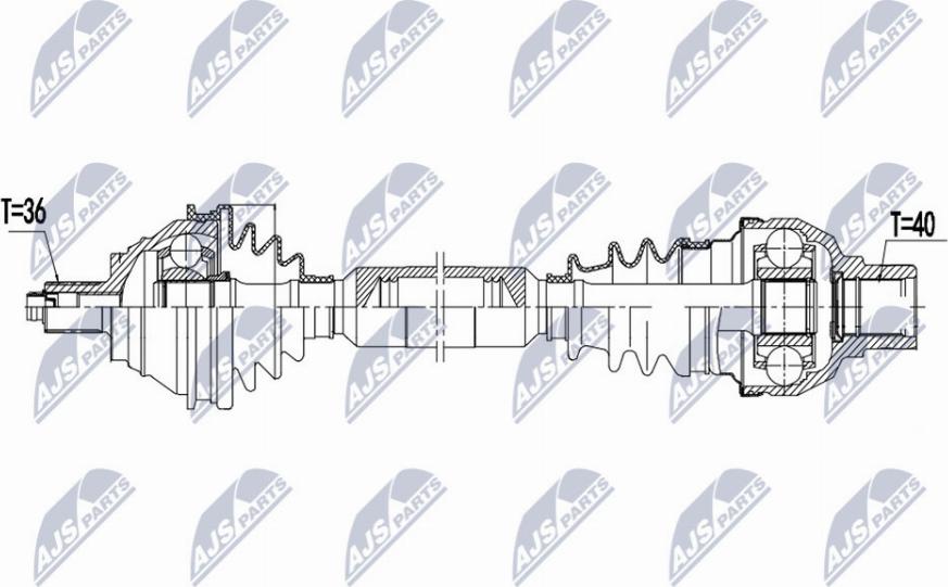 NTY NPW-VW-175 - Приводной вал autospares.lv