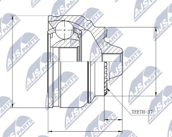 NTY NPZ-BM-009 - Шарнирный комплект, ШРУС, приводной вал autospares.lv