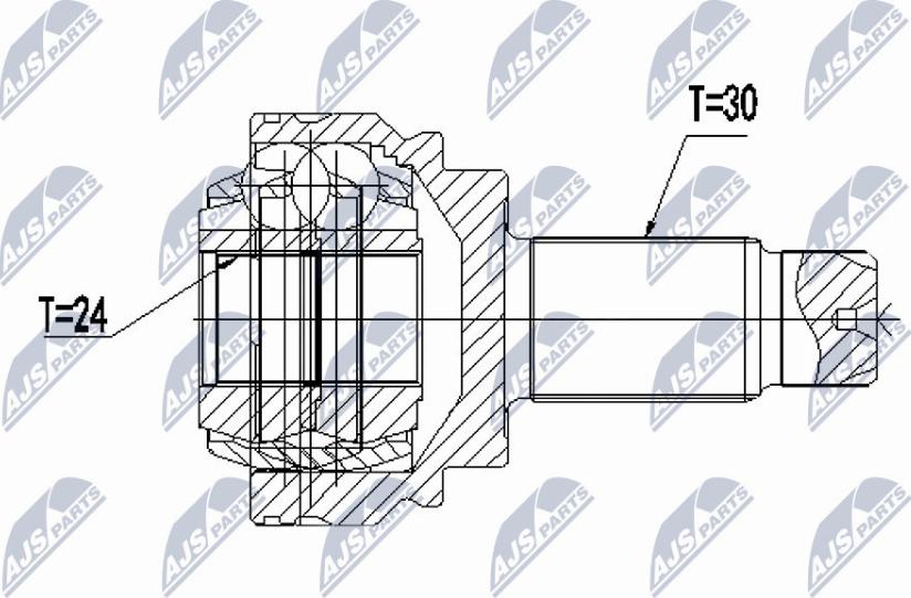 NTY NPZ-BM-012 - Шарнирный комплект, ШРУС, приводной вал autospares.lv