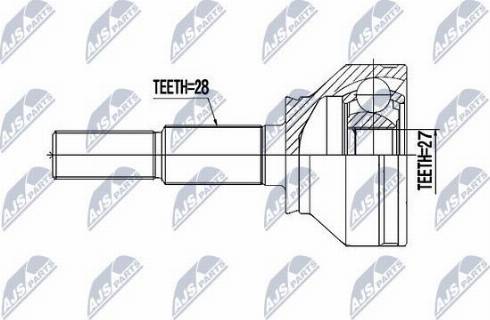 NTY NPZ-CT-006 - Шарнирный комплект, ШРУС, приводной вал autospares.lv