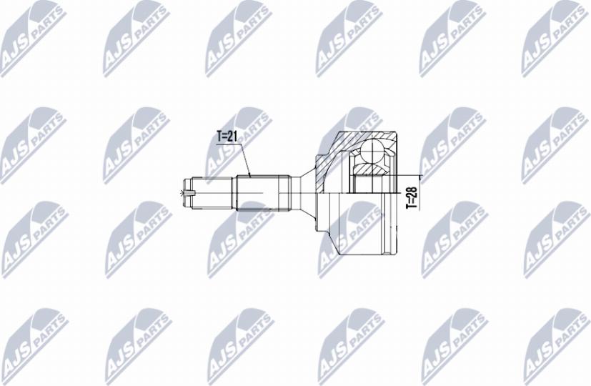 NTY NPZ-CT-025 - Шарнирный комплект, ШРУС, приводной вал autospares.lv