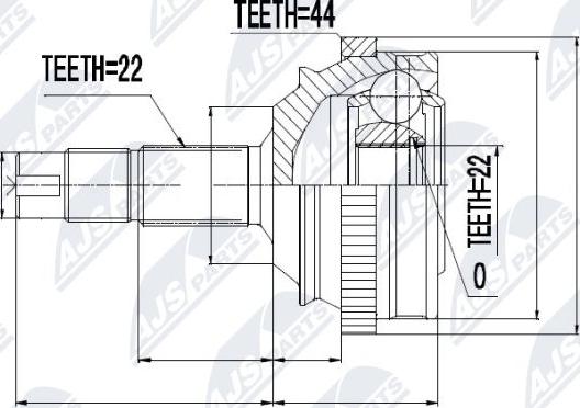 NTY NPZ-FT-010 - Шарнирный комплект, ШРУС, приводной вал autospares.lv