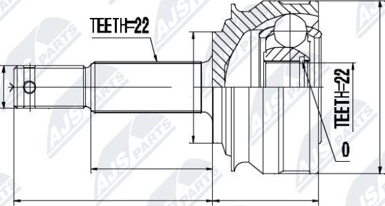 NTY NPZ-PL-001 - Шарнирный комплект, ШРУС, приводной вал autospares.lv