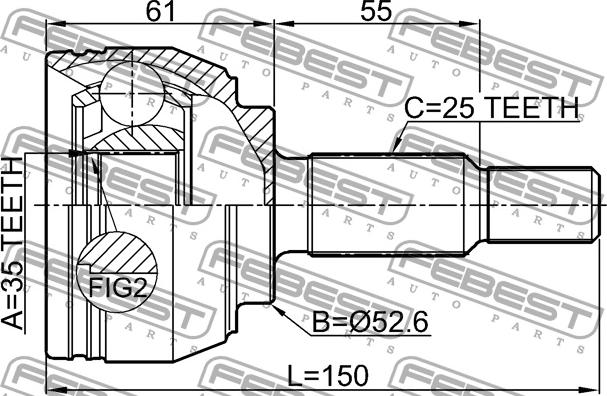 NTY NPZ-RE-046 - Шарнирный комплект, ШРУС, приводной вал autospares.lv