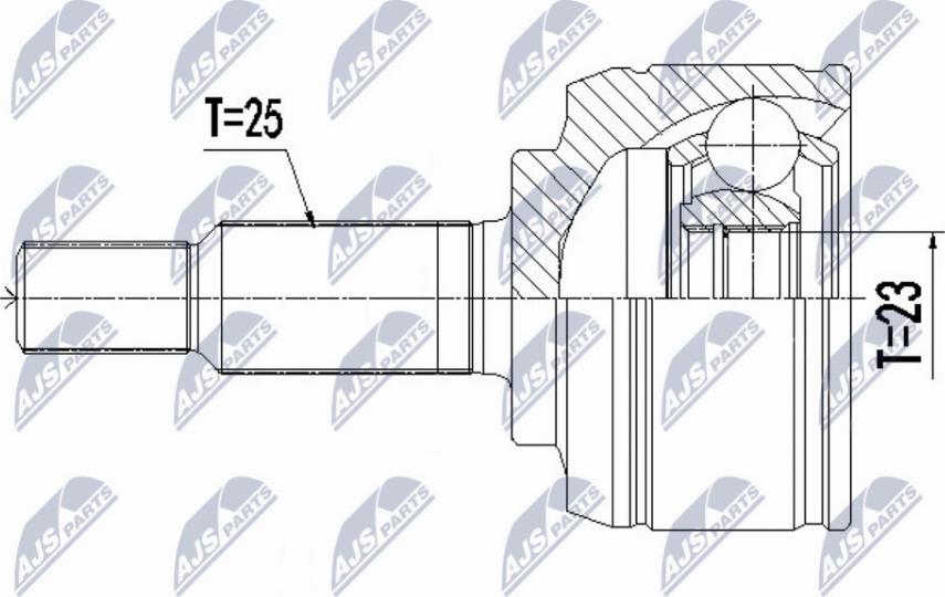 NTY NPZ-RE-062 - Шарнирный комплект, ШРУС, приводной вал autospares.lv