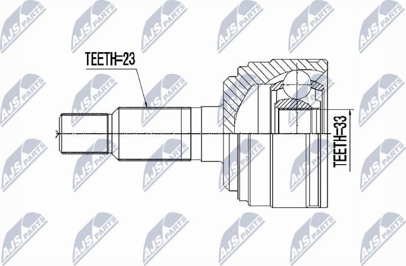 NTY NPZ-RE-007 - Шарнирный комплект, ШРУС, приводной вал autospares.lv