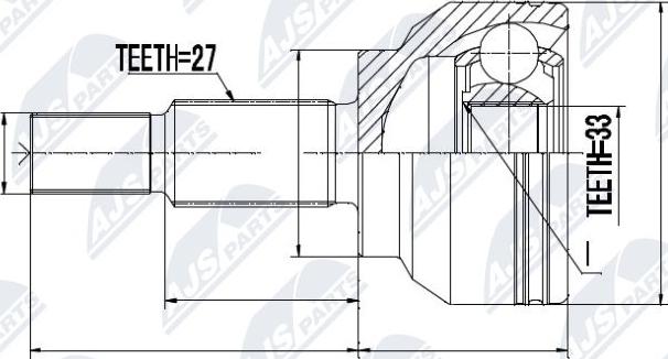 NTY NPZ-RE-034 - Шарнирный комплект, ШРУС, приводной вал autospares.lv