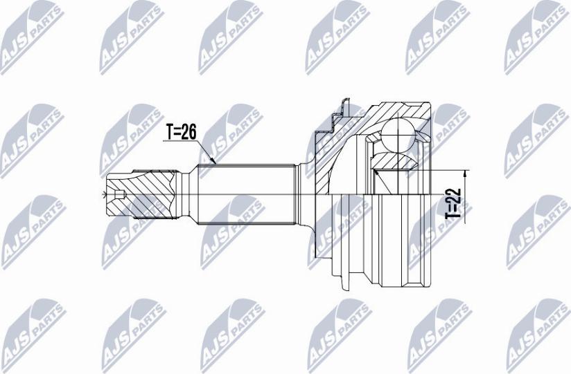 NTY NPZ-TY-101 - Шарнирный комплект, ШРУС, приводной вал autospares.lv