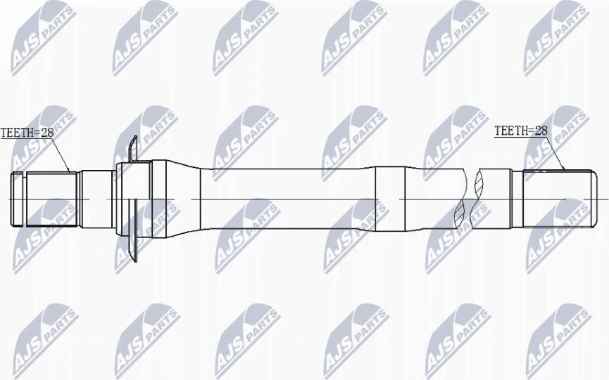 NTY NWP-HY-505 - Полуосевой вал, дифференциал autospares.lv