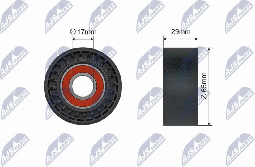 NTY RNK-AR-018 - Ролик, поликлиновый ремень autospares.lv