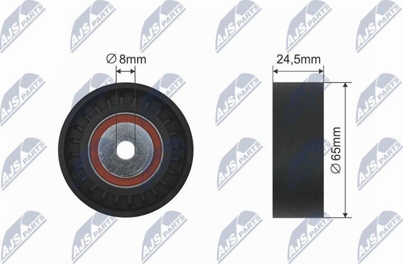 NTY RNK-AU-014 - Ролик, поликлиновый ремень autospares.lv