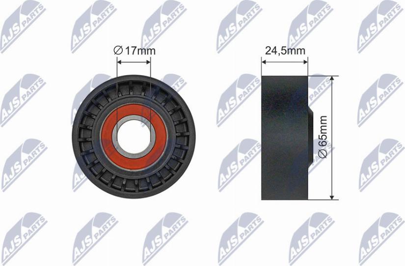 NTY RNK-CH-052 - Ролик, поликлиновый ремень autospares.lv