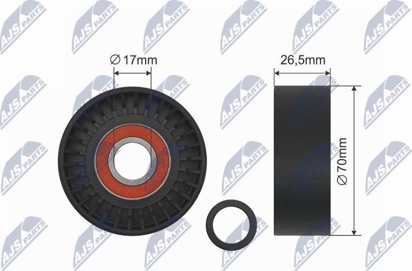 NTY RNK-ME-004 - Ролик, поликлиновый ремень autospares.lv