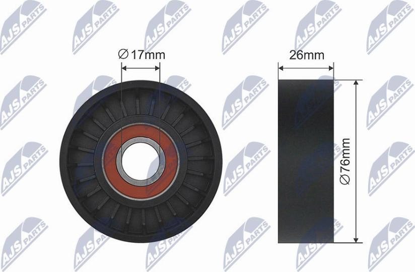 NTY RNK-ME-031 - Ролик натяжителя, клиновой ремень autospares.lv