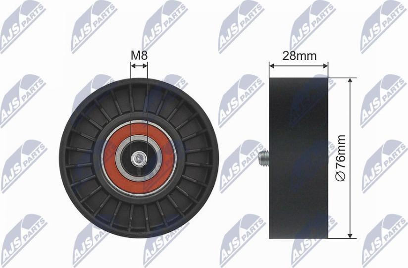 NTY RNK-ME-027 - Направляющий ролик, клиновой ремень autospares.lv