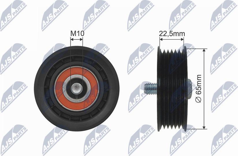 NTY RNK-PL-011 - Ролик, поликлиновый ремень autospares.lv