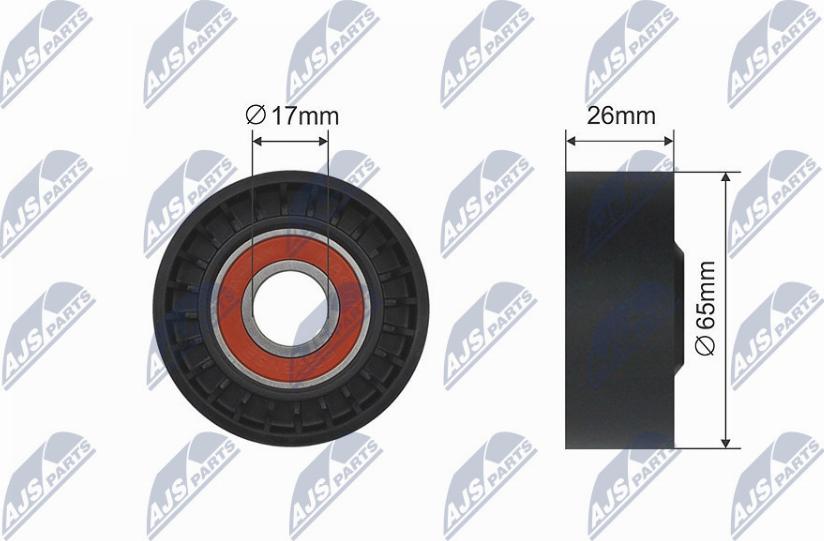 NTY RNK-RE-001 - Ролик, поликлиновый ремень autospares.lv