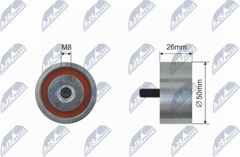 NTY RNK-RE-011 - Ролик, поликлиновый ремень autospares.lv