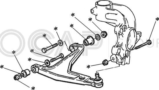 OCAP 0902227 - Комплектующее руля, подвеска колеса autospares.lv
