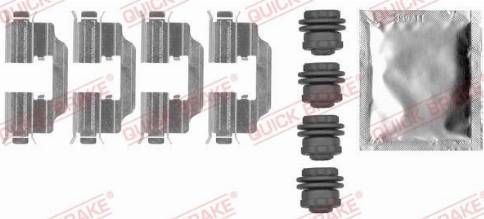 OJD Quick Brake 109-0012 - Комплектующие для колодок дискового тормоза autospares.lv