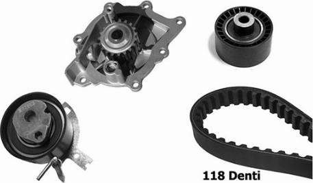 OMB KMB10114A - Водяной насос + комплект зубчатого ремня ГРМ autospares.lv