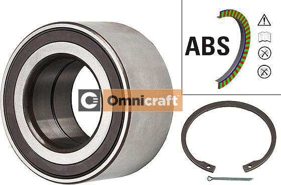 Omnicraft 2466604 - Подшипник ступицы колеса, комплект autospares.lv