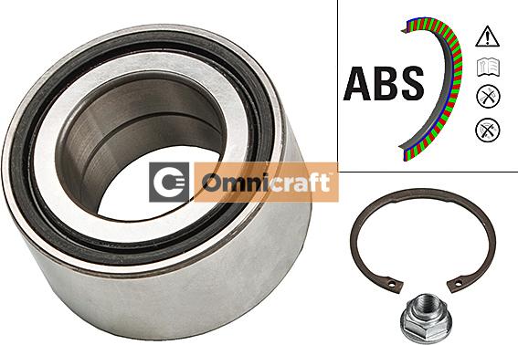 Omnicraft 2466608 - Подшипник ступицы колеса, комплект autospares.lv