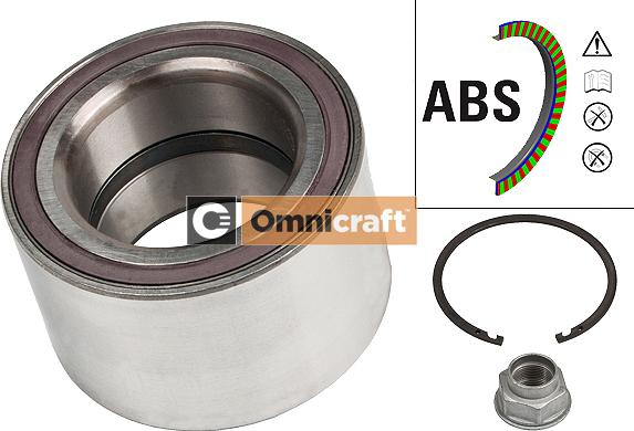 Omnicraft 2466628 - Подшипник ступицы колеса, комплект autospares.lv