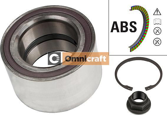 Omnicraft 2466622 - Подшипник ступицы колеса, комплект autospares.lv