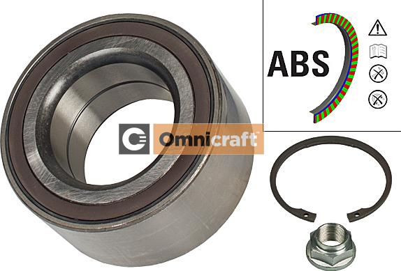 Omnicraft 2466855 - Подшипник ступицы колеса, комплект autospares.lv