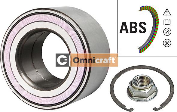 Omnicraft 2466812 - Подшипник ступицы колеса, комплект autospares.lv