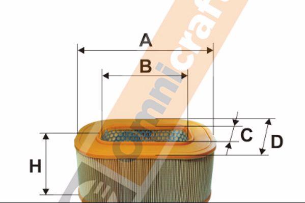 Omnicraft 2133858 - Воздушный фильтр, двигатель autospares.lv