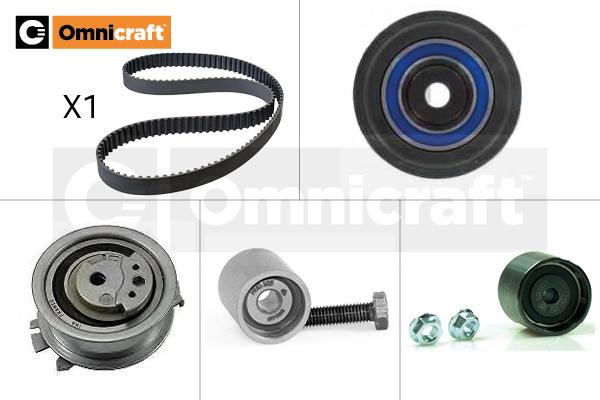 Omnicraft 2328586 - Комплект зубчатого ремня ГРМ autospares.lv