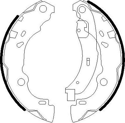 Omnicraft 2255690 - Комплект тормозных колодок, барабанные autospares.lv
