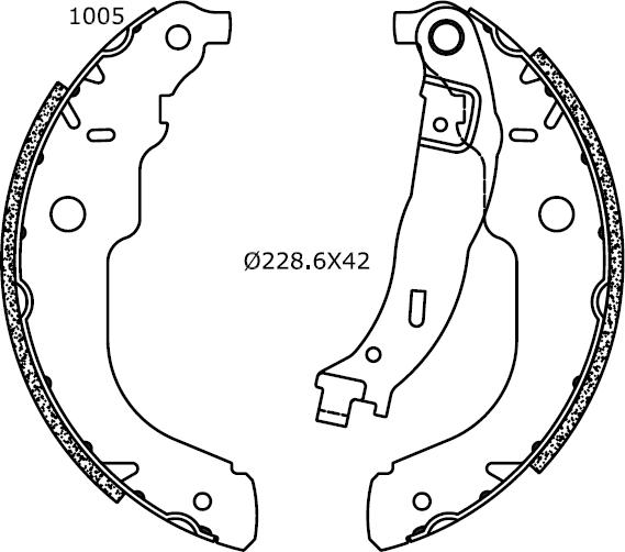 Omnicraft 2255654 - Комплект тормозных колодок, барабанные autospares.lv