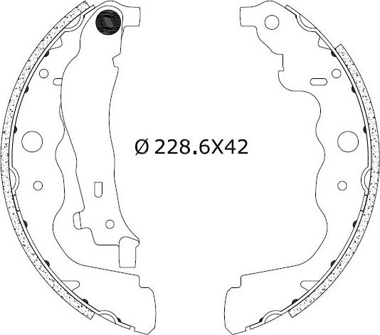 Omnicraft 2255662 - Комплект тормозных колодок, барабанные autospares.lv