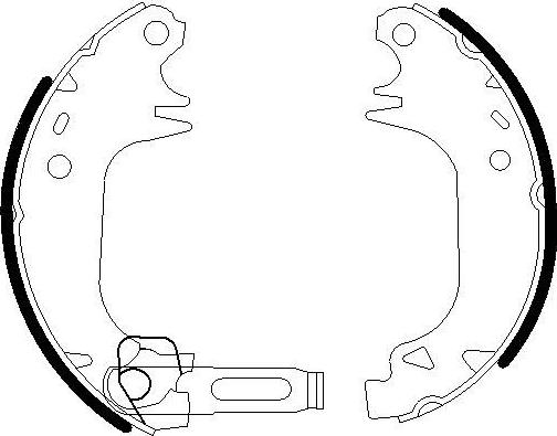 Omnicraft 2255896 - Комплект тормозных колодок, барабанные autospares.lv