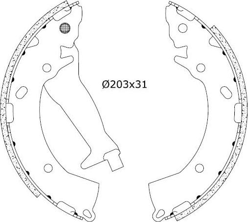 Omnicraft 2255869 - Комплект тормозных колодок, барабанные autospares.lv