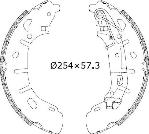 Omnicraft 2255861 - Комплект тормозных колодок, барабанные autospares.lv