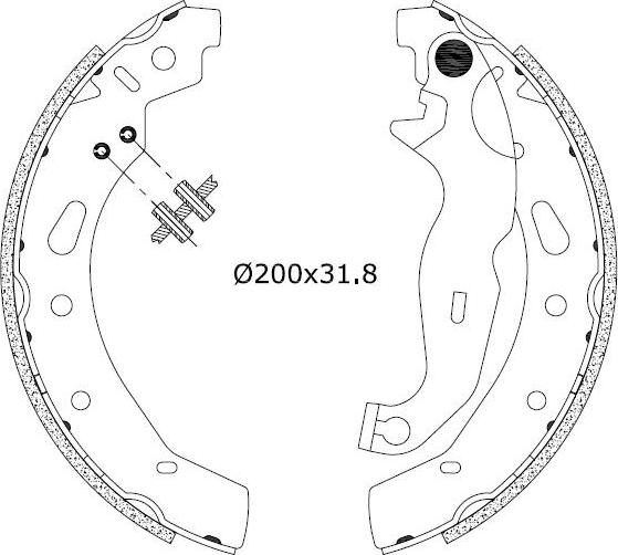 Omnicraft 2255885 - Комплект тормозных колодок, барабанные autospares.lv