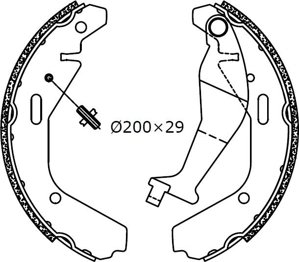 Omnicraft 2255871 - Комплект тормозных колодок, барабанные autospares.lv