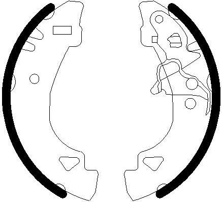 Omnicraft 2255799 - Комплект тормозных колодок, барабанные autospares.lv