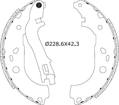 Omnicraft 2255795 - Комплект тормозных колодок, барабанные autospares.lv