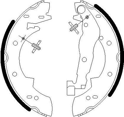 Omnicraft 2255797 - Комплект тормозных колодок, барабанные autospares.lv