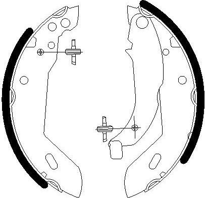 Omnicraft 2255742 - Комплект тормозных колодок, барабанные autospares.lv