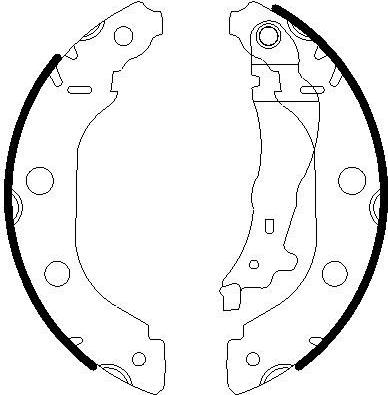 Omnicraft 2255789 - Комплект тормозных колодок, барабанные autospares.lv