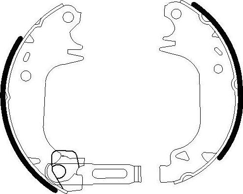 Omnicraft 2255780 - Комплект тормозных колодок, барабанные autospares.lv