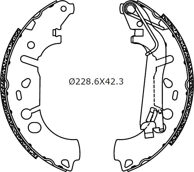 Omnicraft 2255730 - Комплект тормозных колодок, барабанные autospares.lv