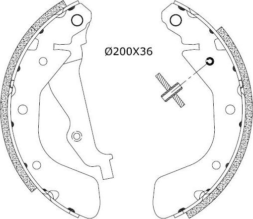 Omnicraft 2255776 - Комплект тормозных колодок, барабанные autospares.lv