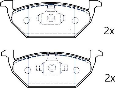 Omnicraft NAMJ2K021ABAA - Тормозные колодки, дисковые, комплект autospares.lv